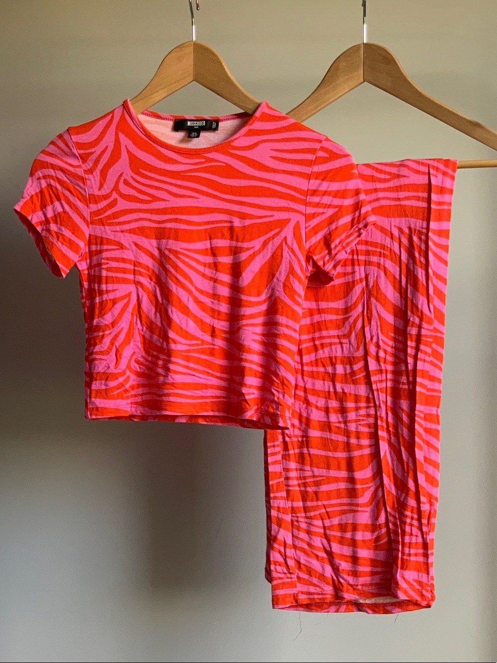 Bundle Missguided Zebra Print Top & Pants